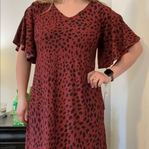 Apt 9 red and black dress